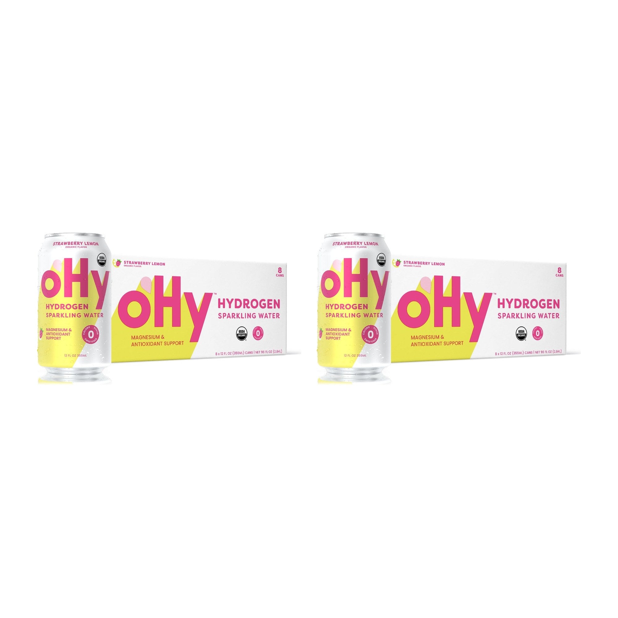 Ohy Water Hydration Sparkling Water Strawberry Lemon