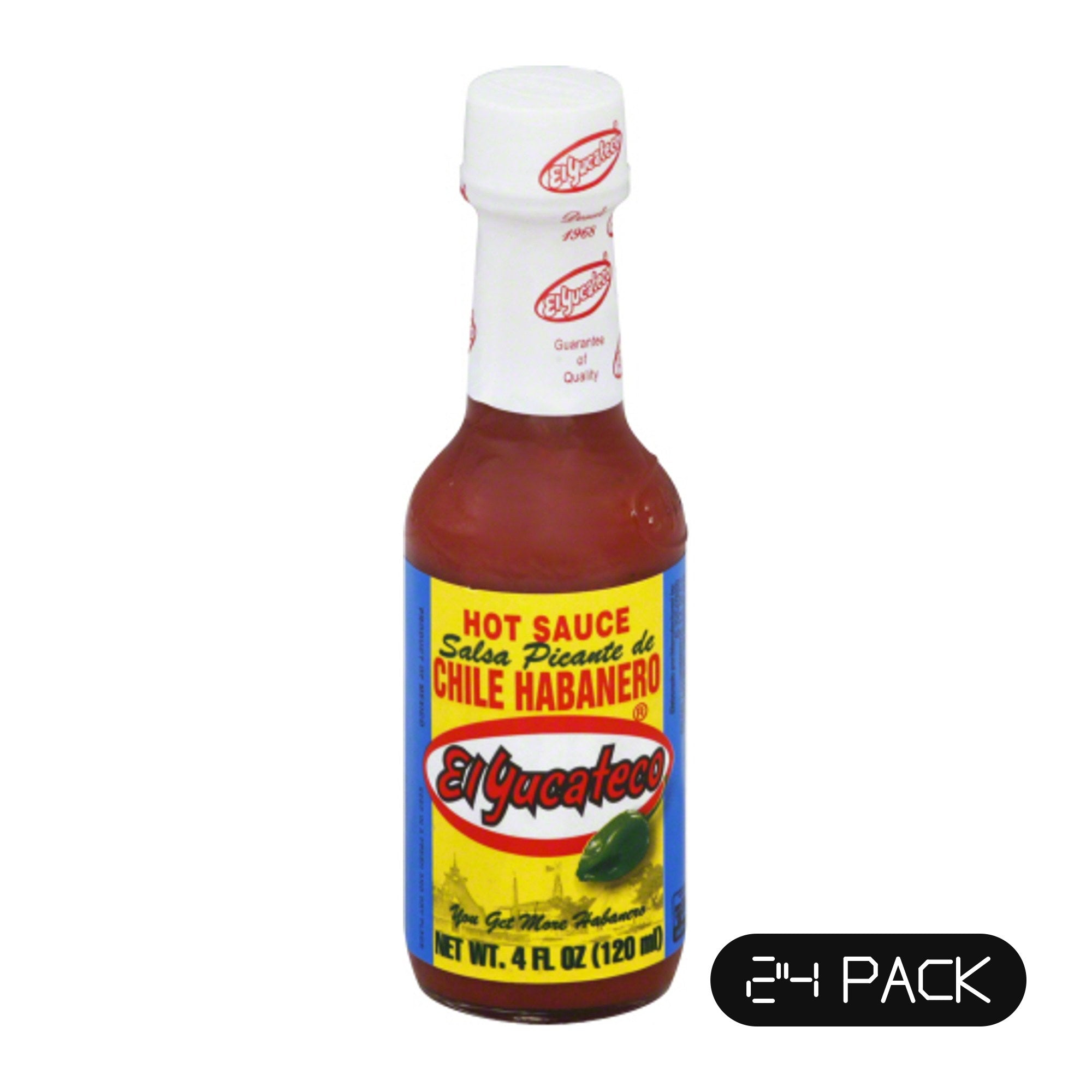 EL YUCATECO (Pack of 24) El Yucateco Habanero Sauce 4 Fl Oz