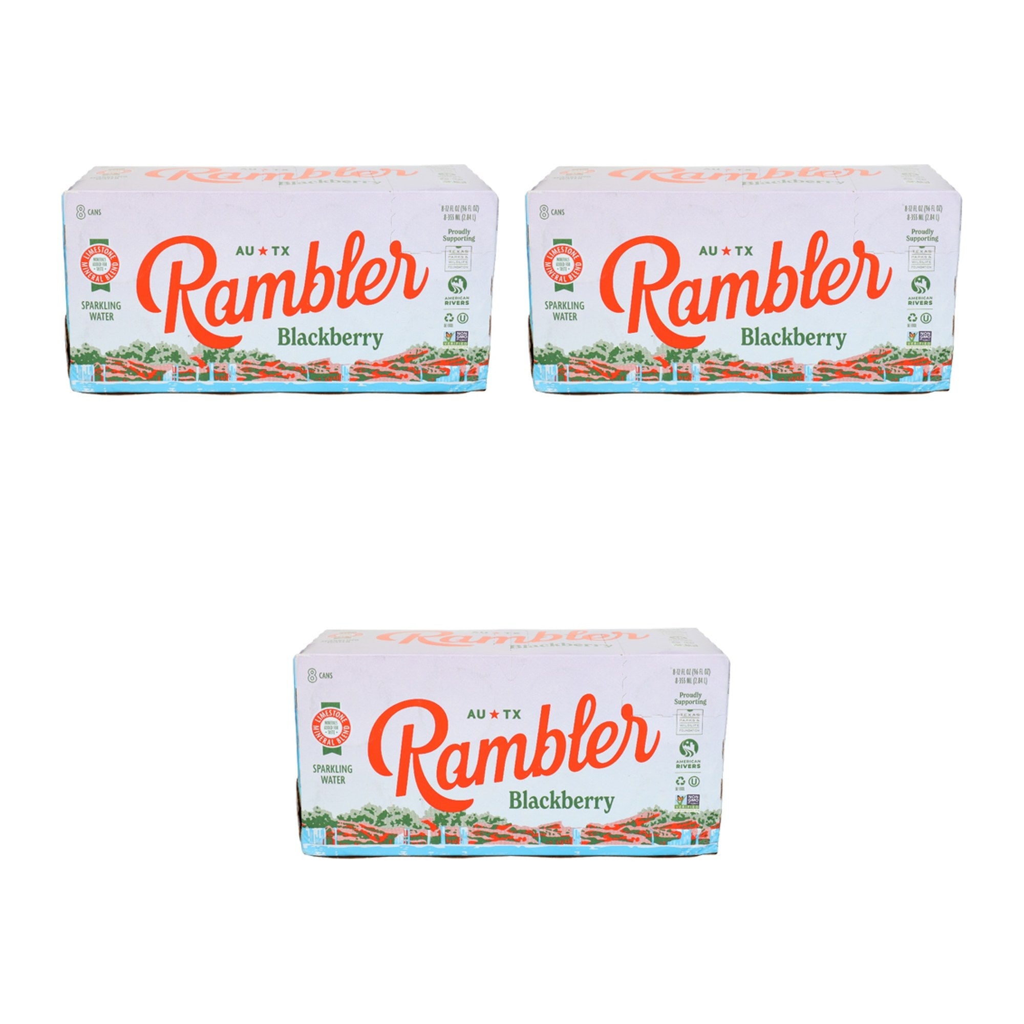 Rambler Water Sparkling Blackberry 8 Pack