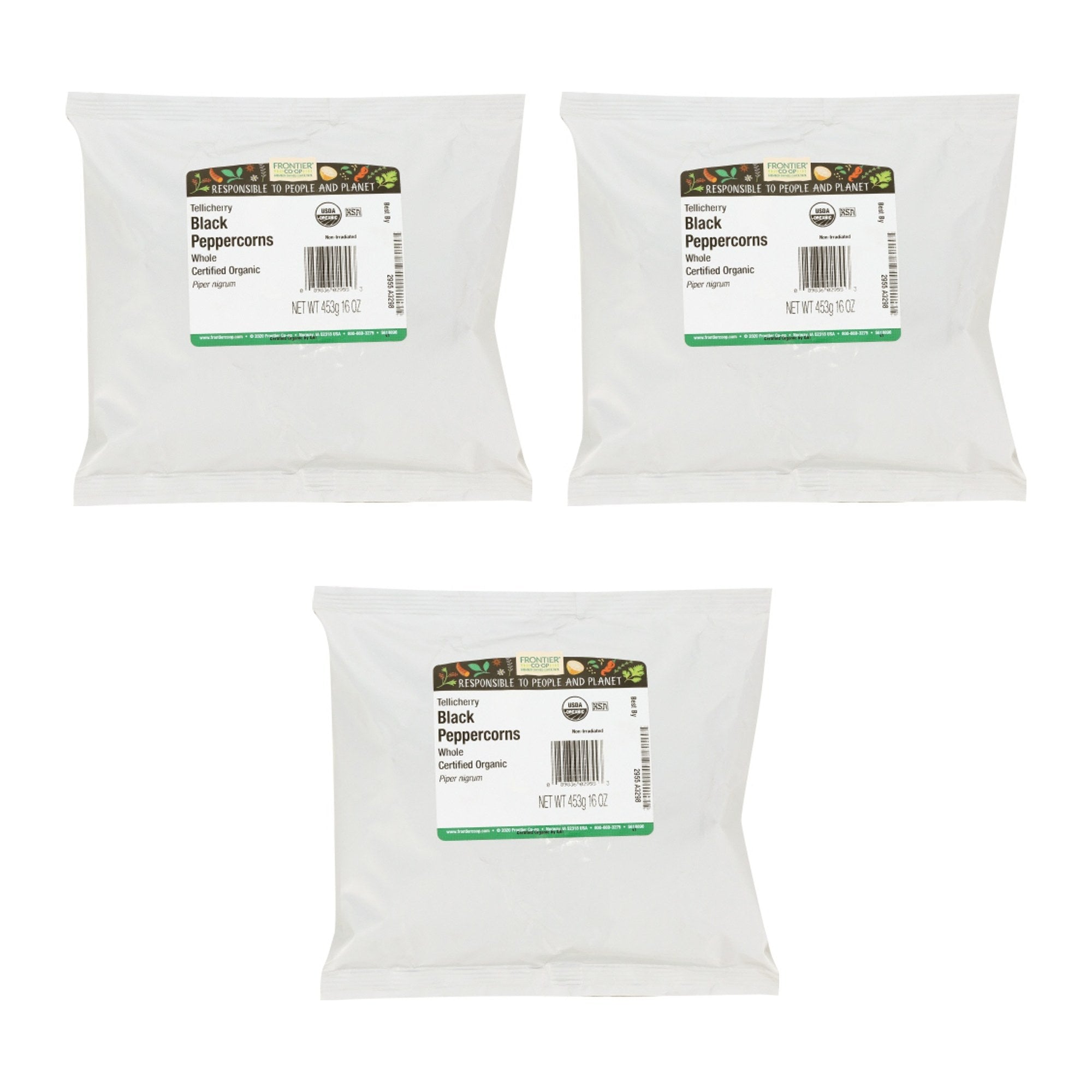 FRONTIER BULK (Pack of 3) Frontier Bulk Organic Tellicherry Pepper 16 Oz