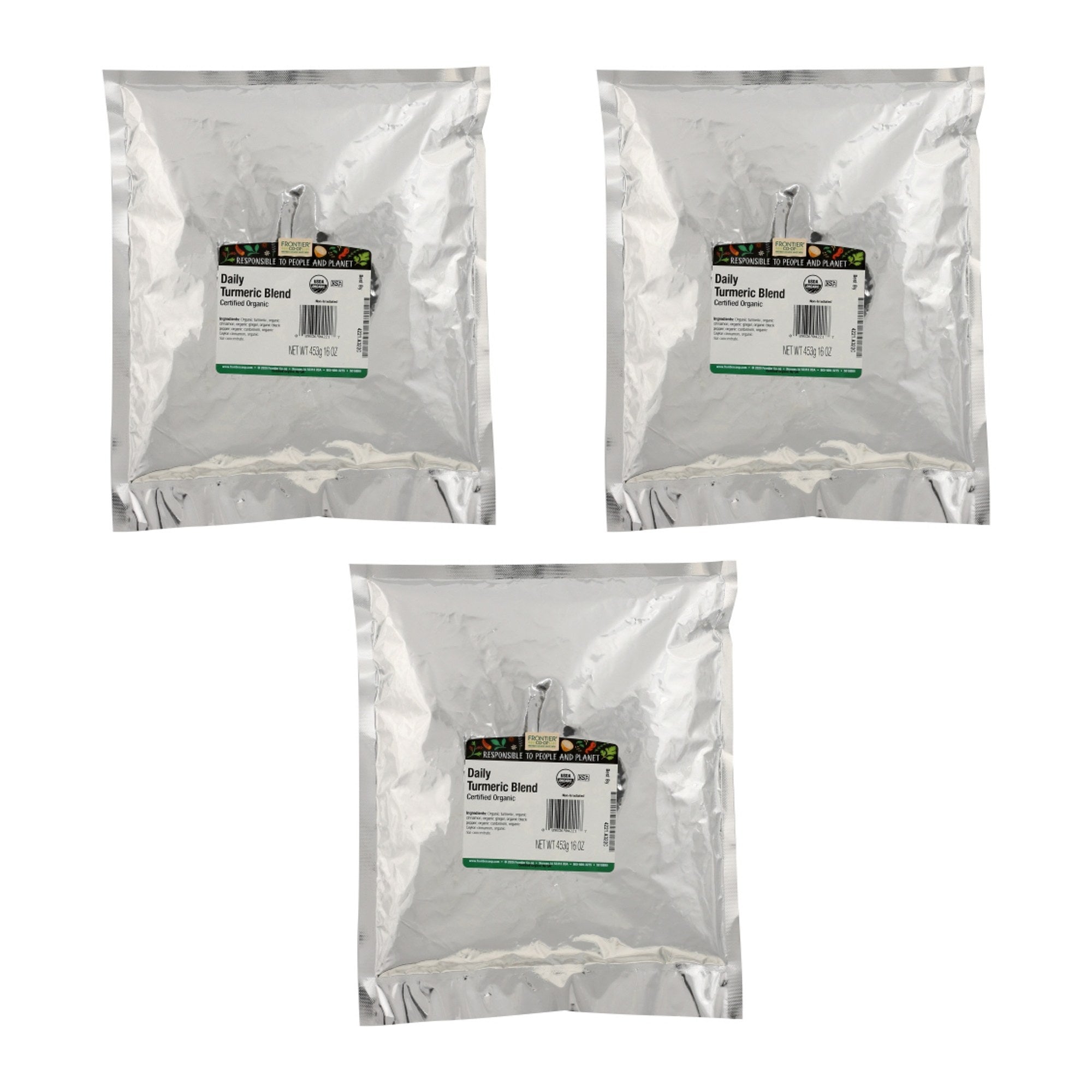 FRONTIER BULK (Pack of 3) Frontier Bulk Organic Turmeric Blend 16 Oz