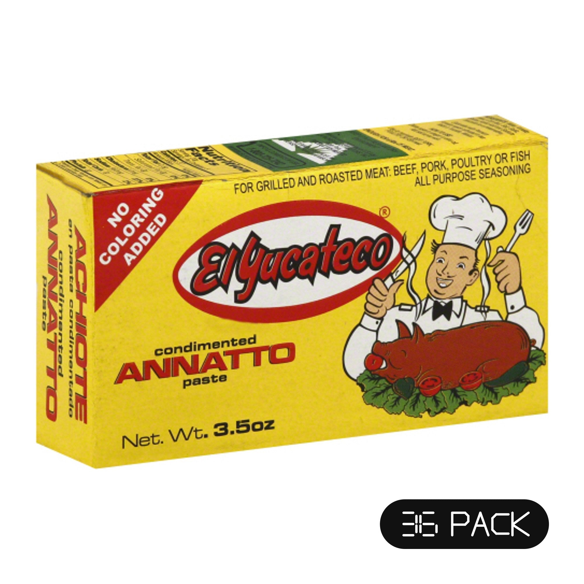 EL YUCATECO (Pack of 36) El Yucateco Achiote Paste 3.5 Oz