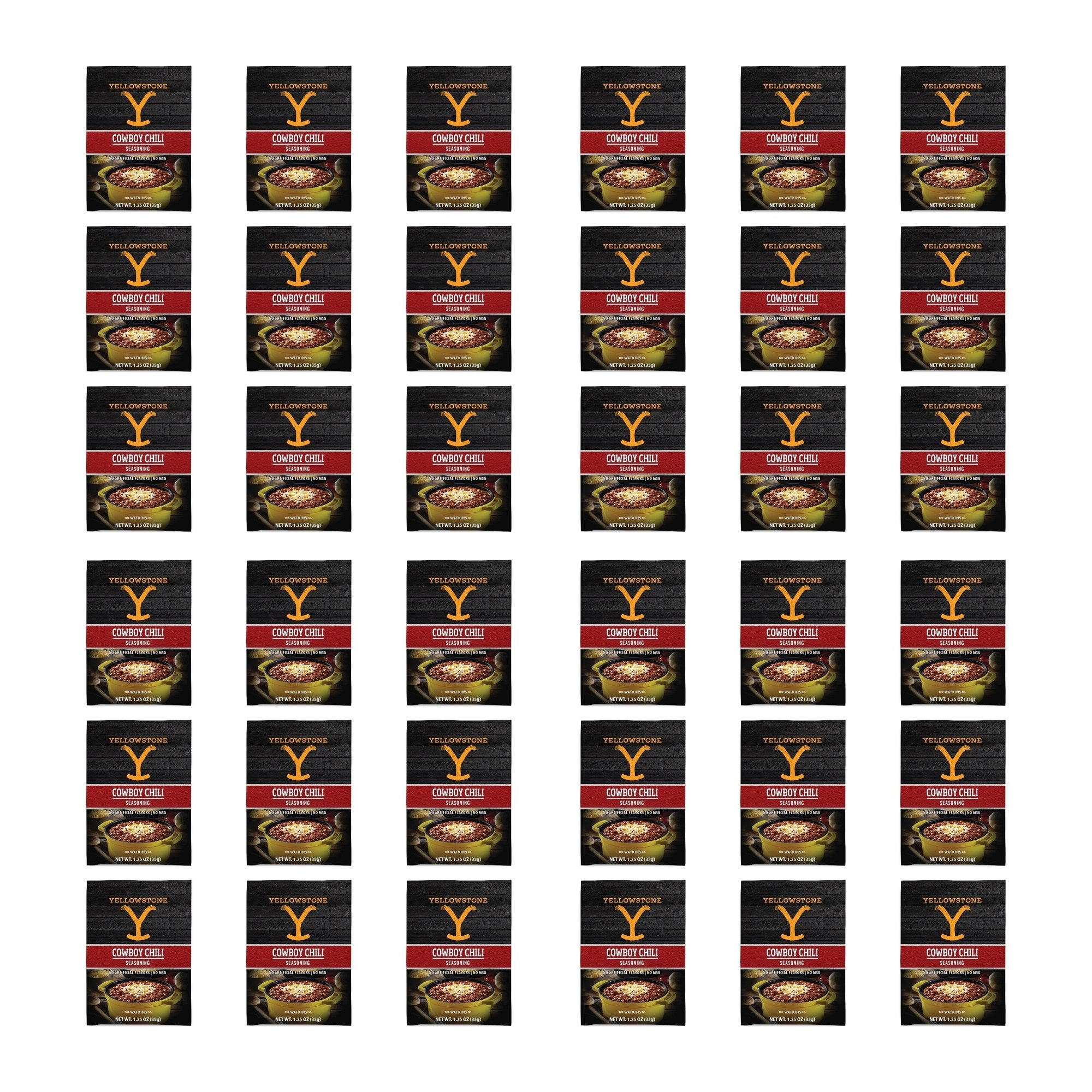 YELLOWSTONE (Pack of 36) Yellowstone Seasoning Cowboy Chili 1.25 Oz
