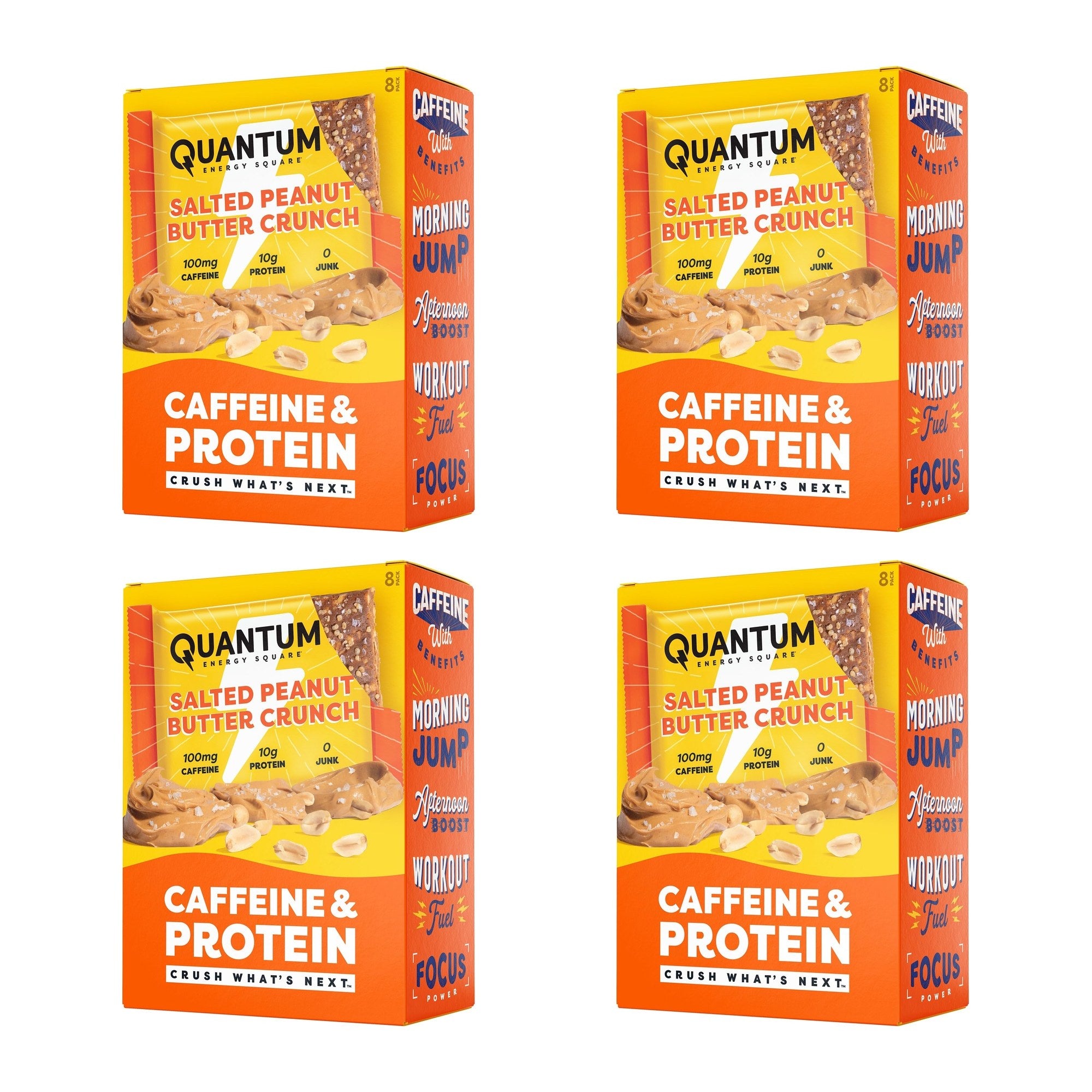 QUANTUM ENERGY (Pack of 32) Quantum Energy Squares Bar Salted Peanut Butter Crunch 1.69 Oz - 4 Boxes 8 each
