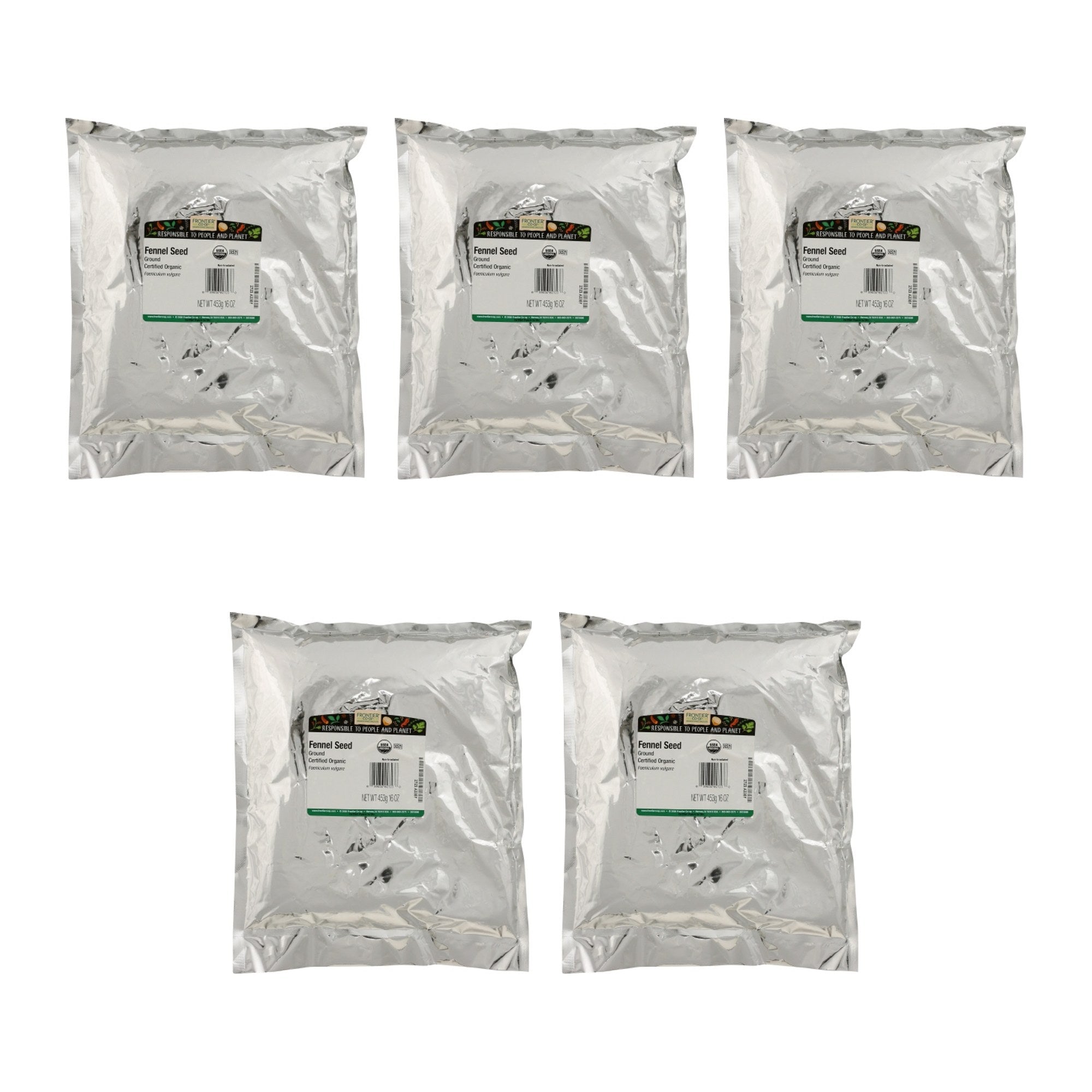FRONTIER BULK (Pack of 5) Frontier Bulk Powder Organic Fennel Seed 16 Oz