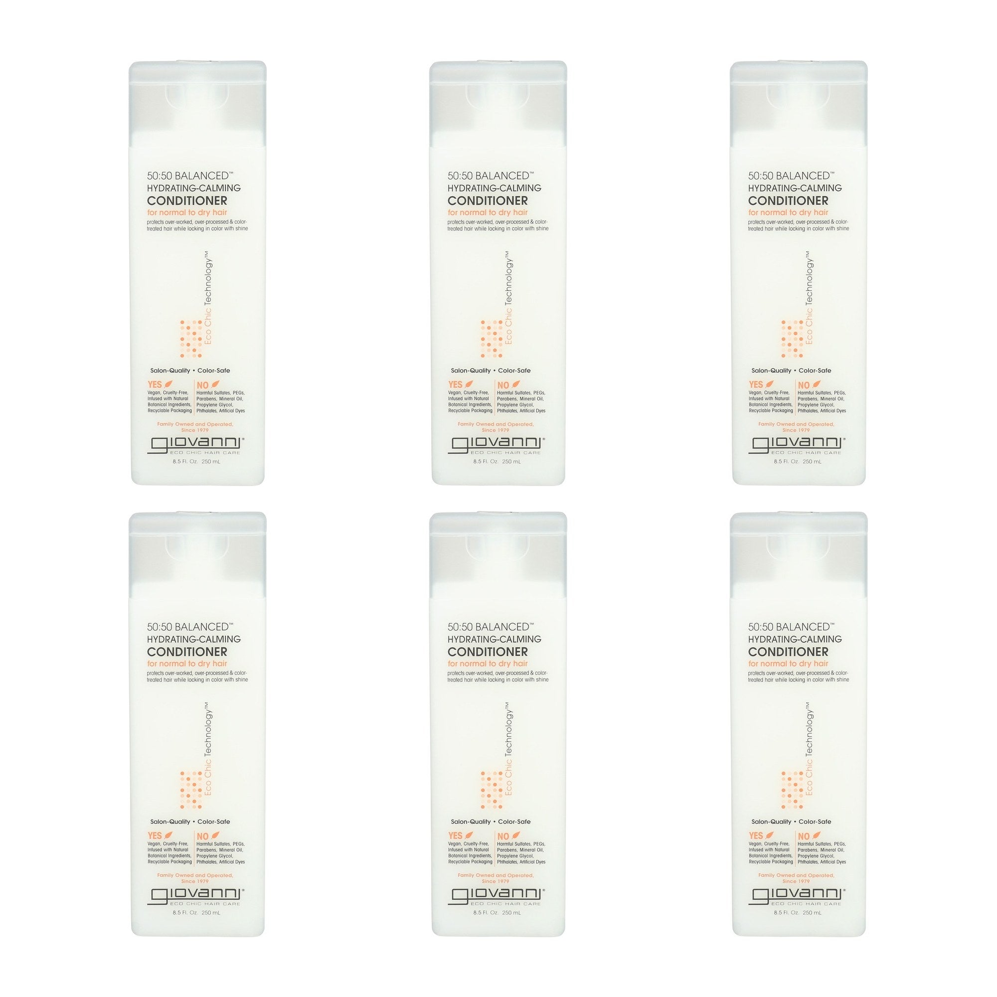 GIOVANNI COSMET (Pack of 6) Giovanni Cosmetics Conditioner 8.5 Fl Oz Hydrating Calming
