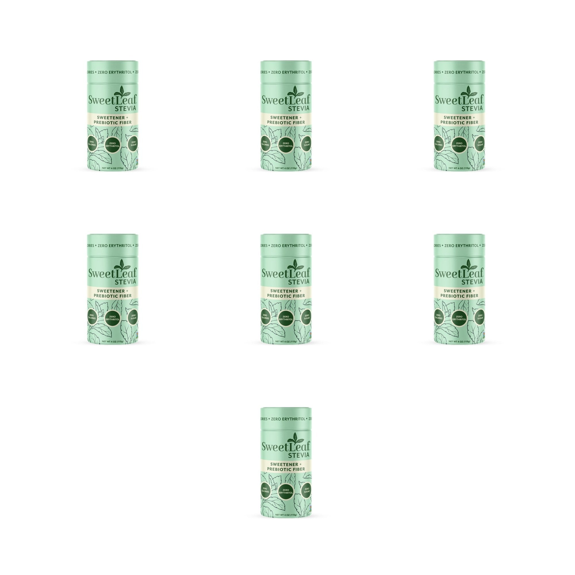 SWEETLEAF (Pack of 7) Sweetleaf Stevia Plus Fiber Powder Shaker Low/No Cal Sweetener 4 Oz