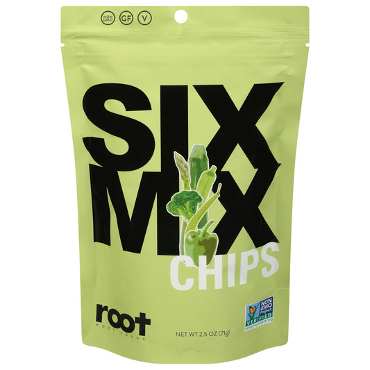 Root Foods Chips Six Mix Sea Salt 2.5 Oz Pack of 6