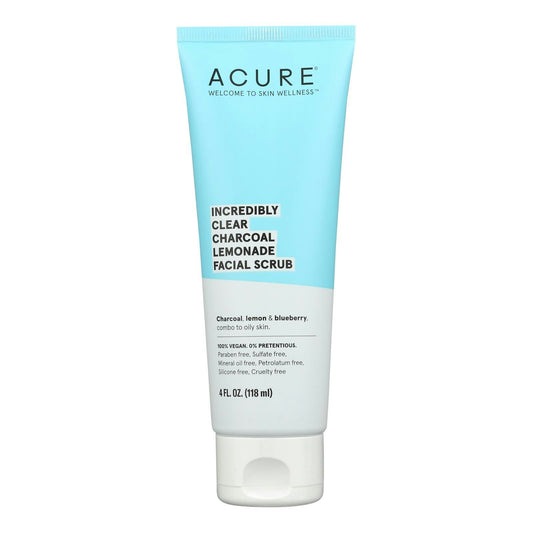 Acure - Charcoal Lemonade Facial Scrub - Incredibly Clear 4 Fo Pack of 1