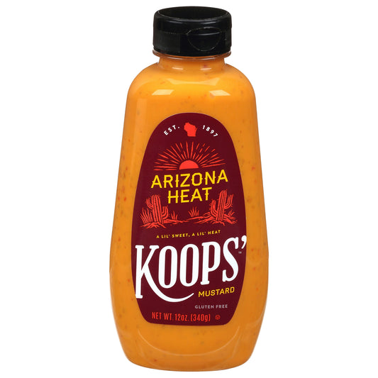 Koops Mustard Squeeze Arizona Heat 12 oz (Pack of 12)
