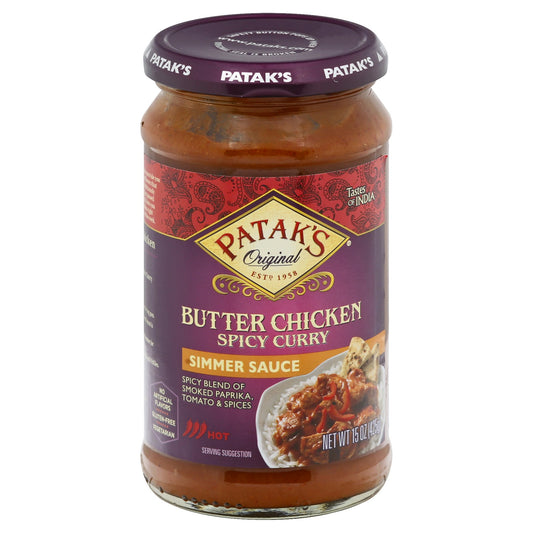 Pataks Sauce Spicy Butter Chicken 15 Oz (Pack of 6)