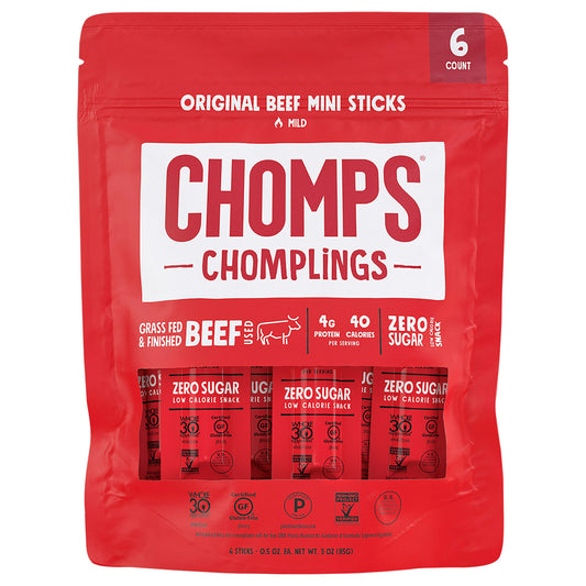 Chomps Original Beef 6Count Bag 3 Oz Pack of 10