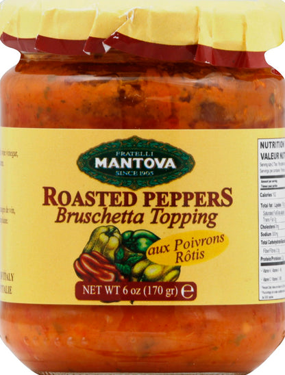 Mantova Bruschetta Roasted Pepper 6 Oz Pack of 6