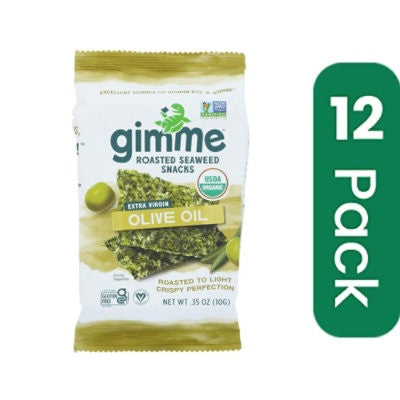 Gimme Seaweed Roasted Evoo Organic - 0.35 oz (Pack of 12)