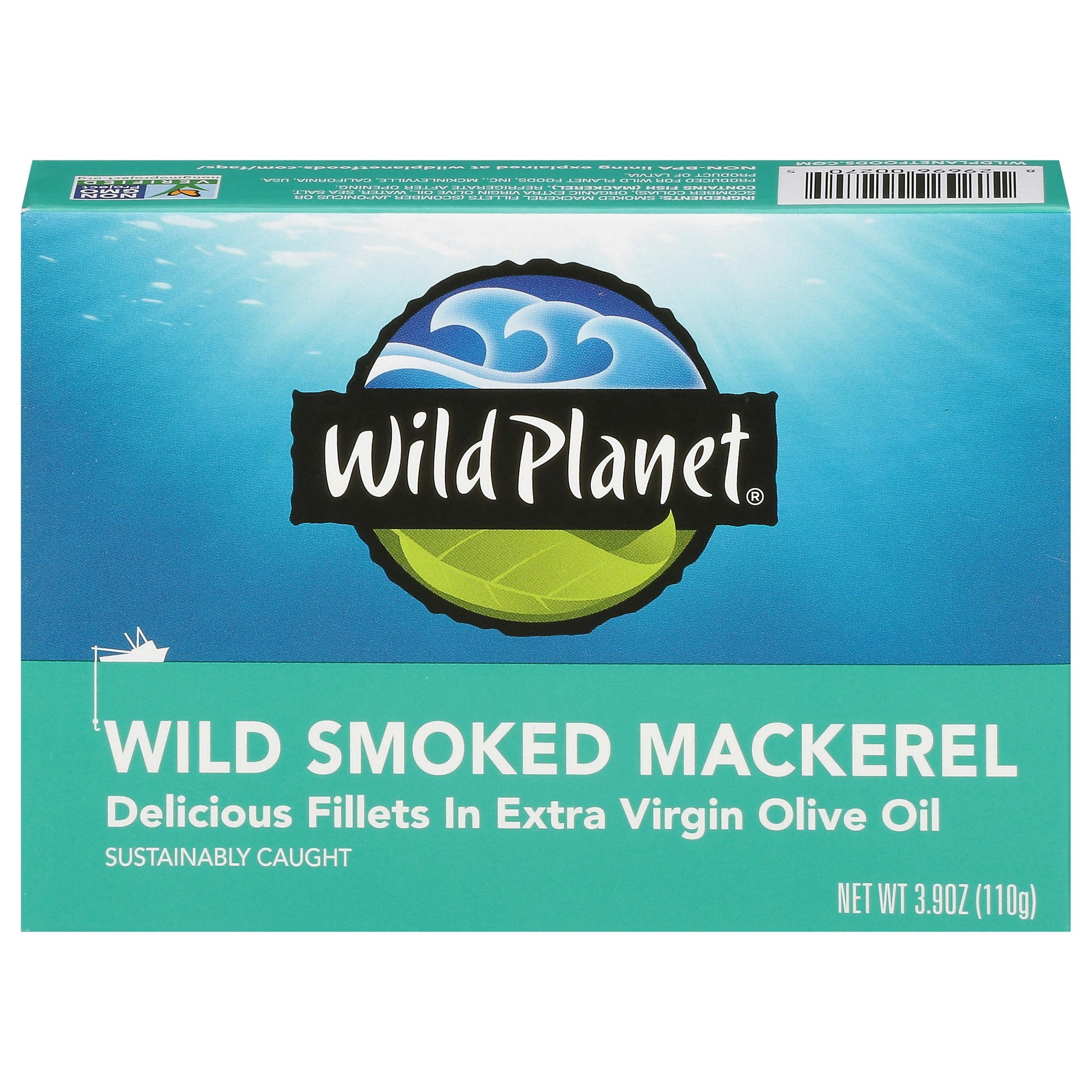 Wild Planet Mackerel Wild Smoked 3.9 oz (Pack of 12)