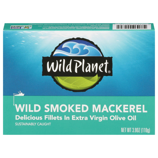 Wild Planet Mackerel Wild Smoked 3.9 oz (Pack of 12)