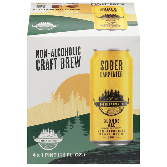 Sober Carpenter Beer Nonalch Blonde Ale 64 Fo Pack of 6