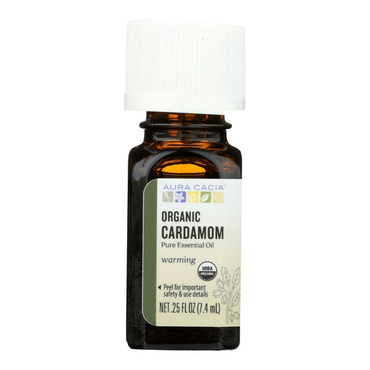 Aura Cacia Oil Essential Cardamon Organic 0.25 Fl oz (Pack of 3)