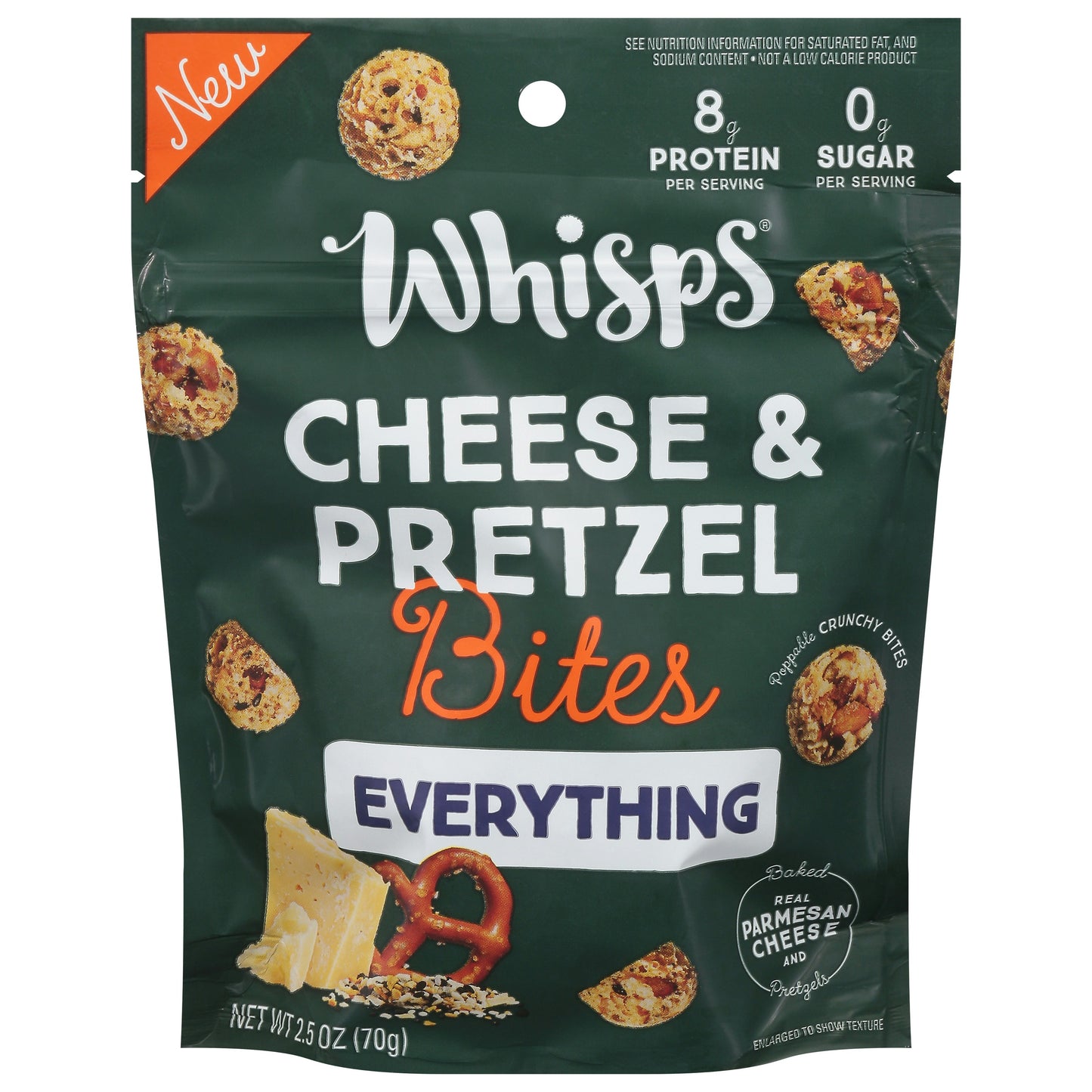 Whisps Bites Pretzel Everything 2.5 oz (Pack of 6)