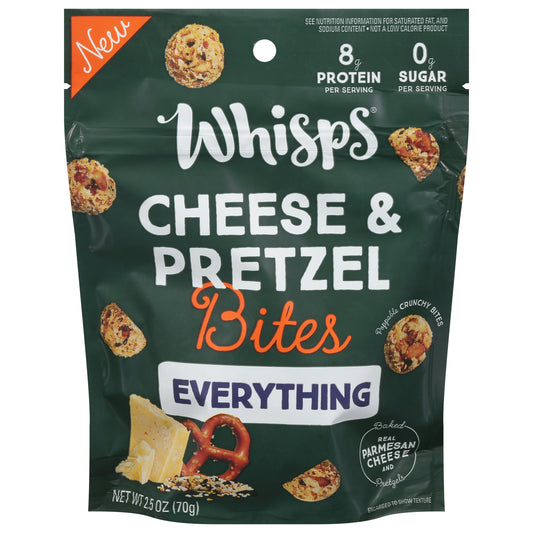 Whisps Bites Pretzel Everything 2.5 oz (Pack of 6)
