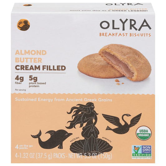 Olyra Almond Butter Breakfast Biscuits - 5.3 Oz (Pack of 6)