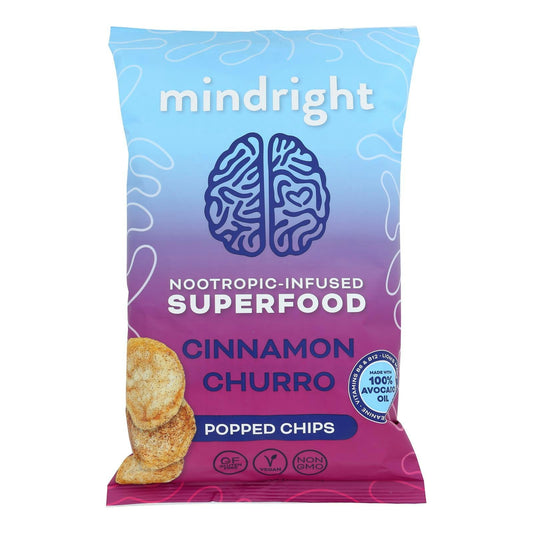 Mindright Chips Popped Cinnamon Churro 4 Oz (Pack Of 12)