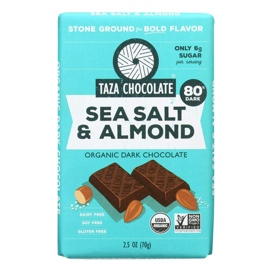 Taza Chocolate Chocolate Amaze Almond Salt Organic 2.5 Oz (Pack of 10)