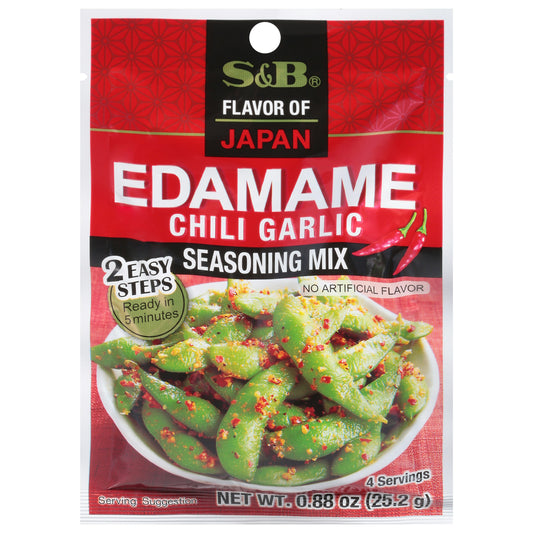 S & B Seasoning Mix Garlic Edamame 0.88 oz (Pack of 10)