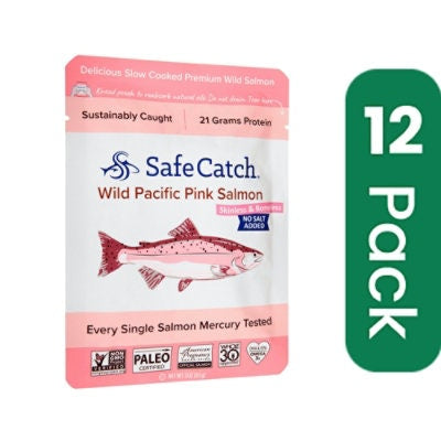 Safecatch Salmon Pouch No Salt Add 3 oz (Pack of 12)