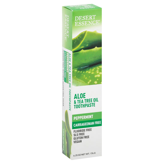 Desert Essence Toothpaste Tea Tree Aloe 6.25 oz (Pack of 3)