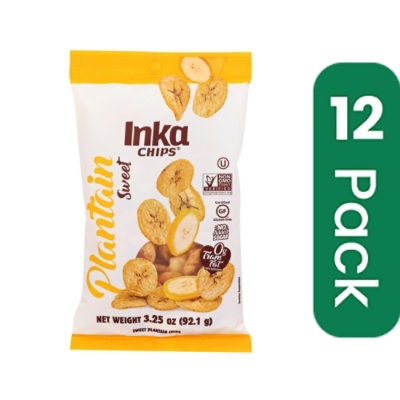 Inka Crops Plantain Chips Sweet - 3.25 oz (Pack of 12)