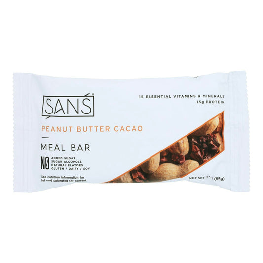 Sans Meal Bar Meal Peanut Butter Cacao 85 Gm (Pack of 12)