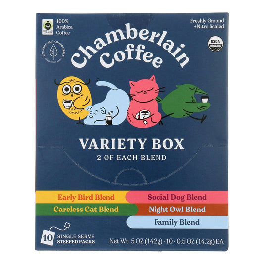 Chamberlain Coffee Coffee Variety Steeped 10Pk 5 Oz Pack of 12