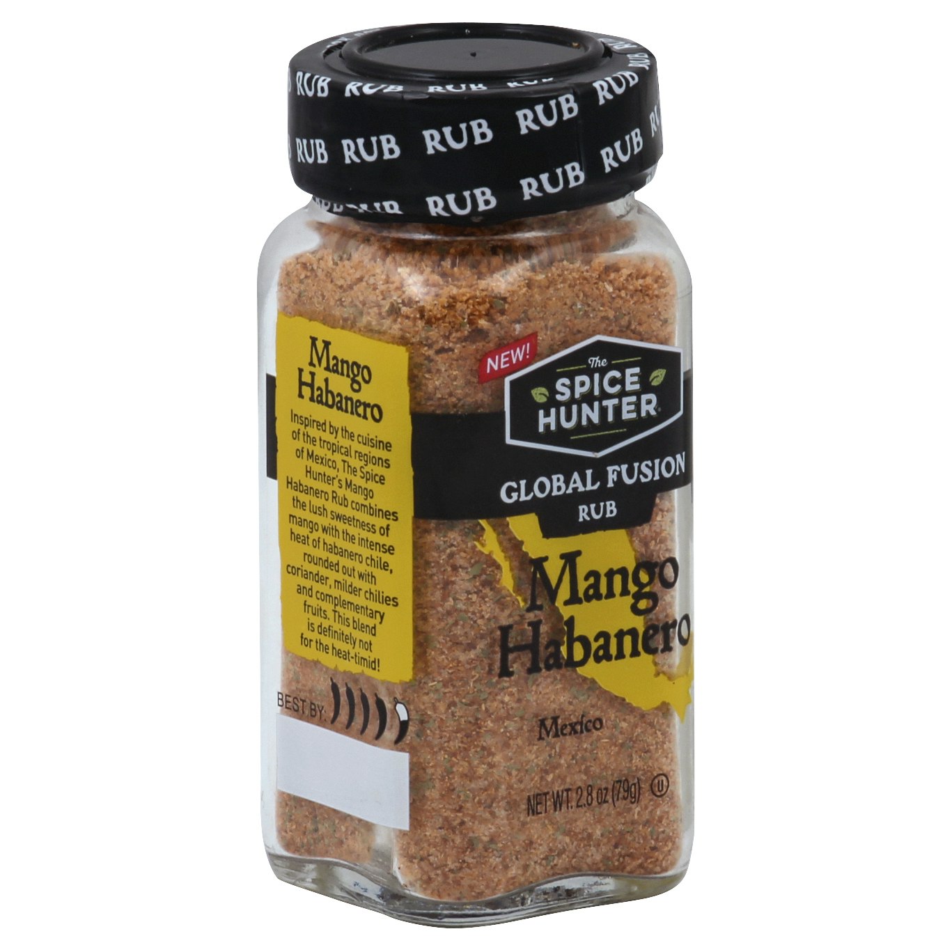 Spice Hunter Global Fusion Mango Habanero Rub 2.8 Oz Pack of 3
