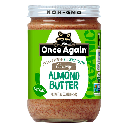 Once Again Almond Butter Lightly Toasted Organic 16 Oz (Pack of 6)