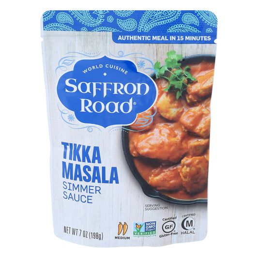 Saffron Road Sauce Simmer Tikka Masala 7 oz (Pack of 8)