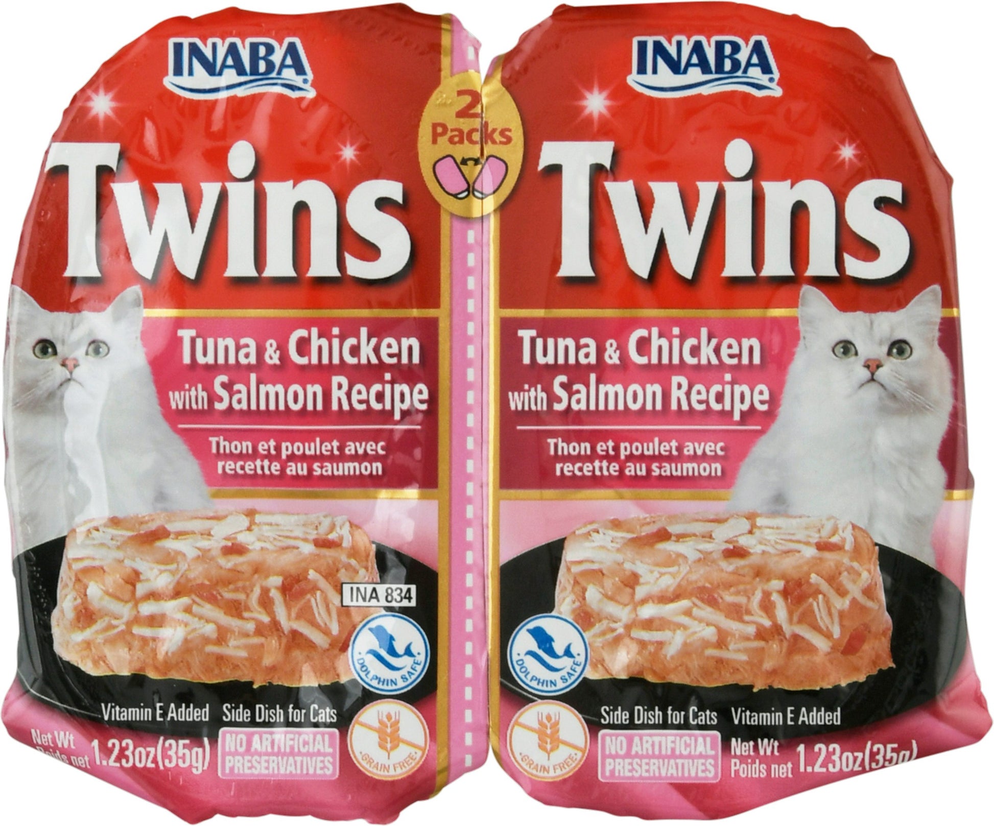 Inaba Food Cat Tuna Chicken Salmon 2.46 Oz Pack of 8
