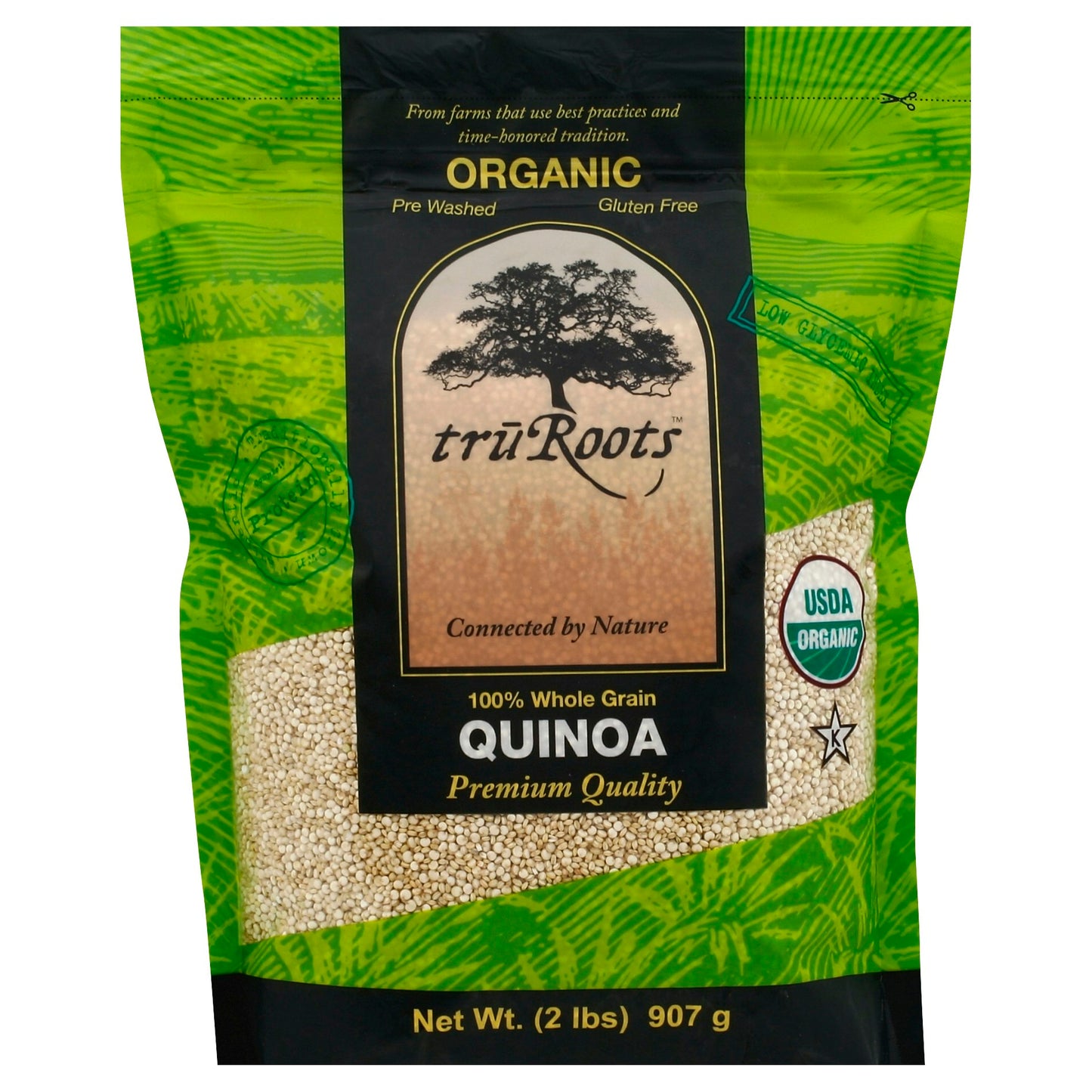 Truroots Quinoa 100% Whole Grain 2 Lb (Pack of 6)