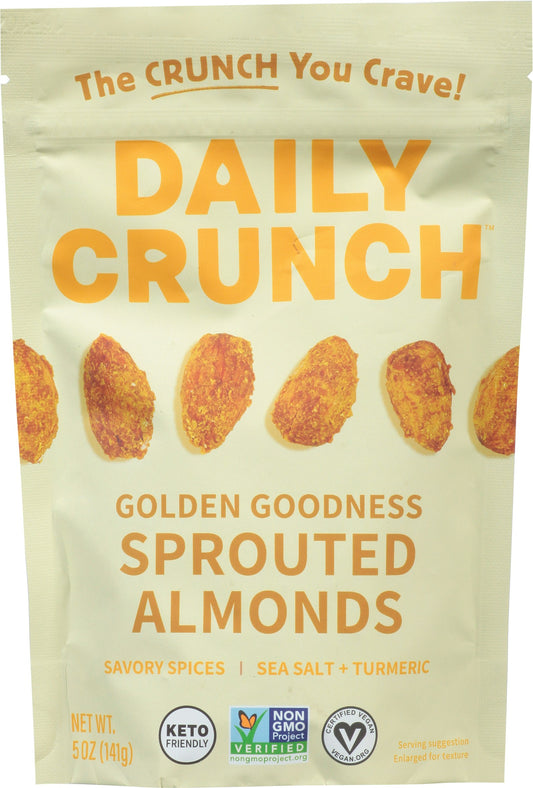Daily Crunch Golden Goodness Sprouted Almonds 5 Oz Pack of 6