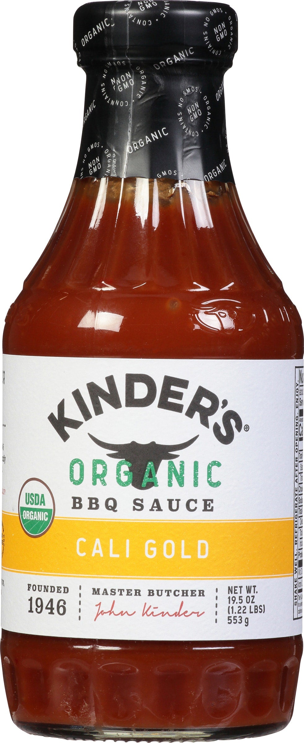 Kinder's Sauce BBQ Calif Gold Organic
