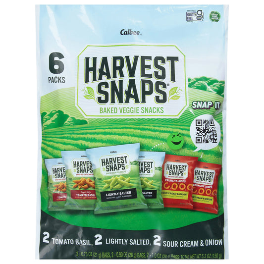 Harvest Snaps Snack Crisps Bag In Bag Mix 5.3 Oz Pack of 8