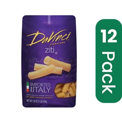 Davinci Pasta Cut Ziti 16 Oz (Pack Of 12)
