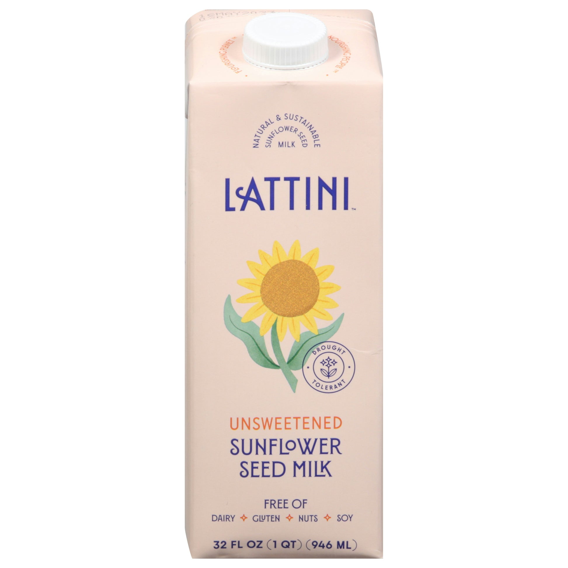 Lattini Milk Unsweetend Sunflower 32 Fo Pack of 6