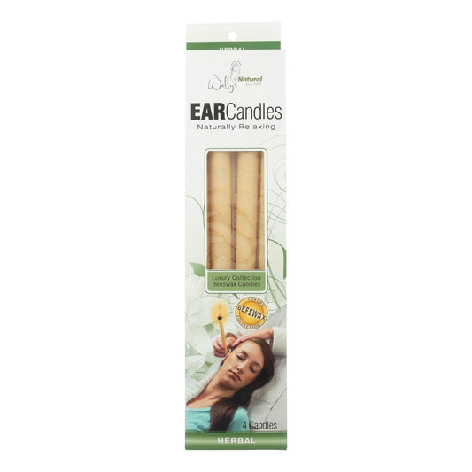Wally's Natural Products - Ear Candles Herbal Beeswax - 4 PK