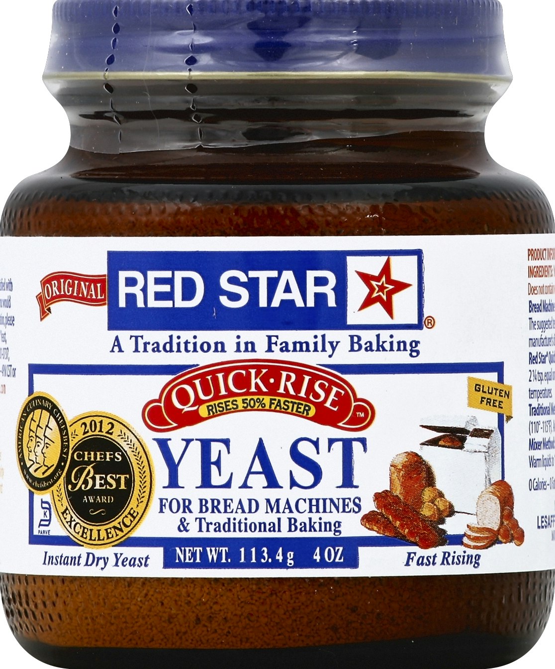 Red Star Yeast Jar Quick Rise 4 Oz Pack of 12
