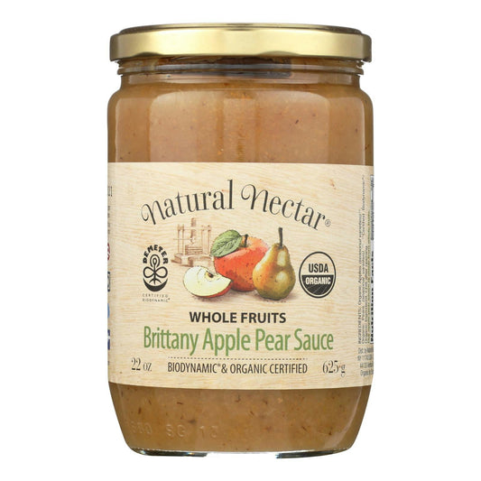 Natural Nectar - Organic Brittany Sauces - Apple Pear - 22.2 oz (Pack of 6)