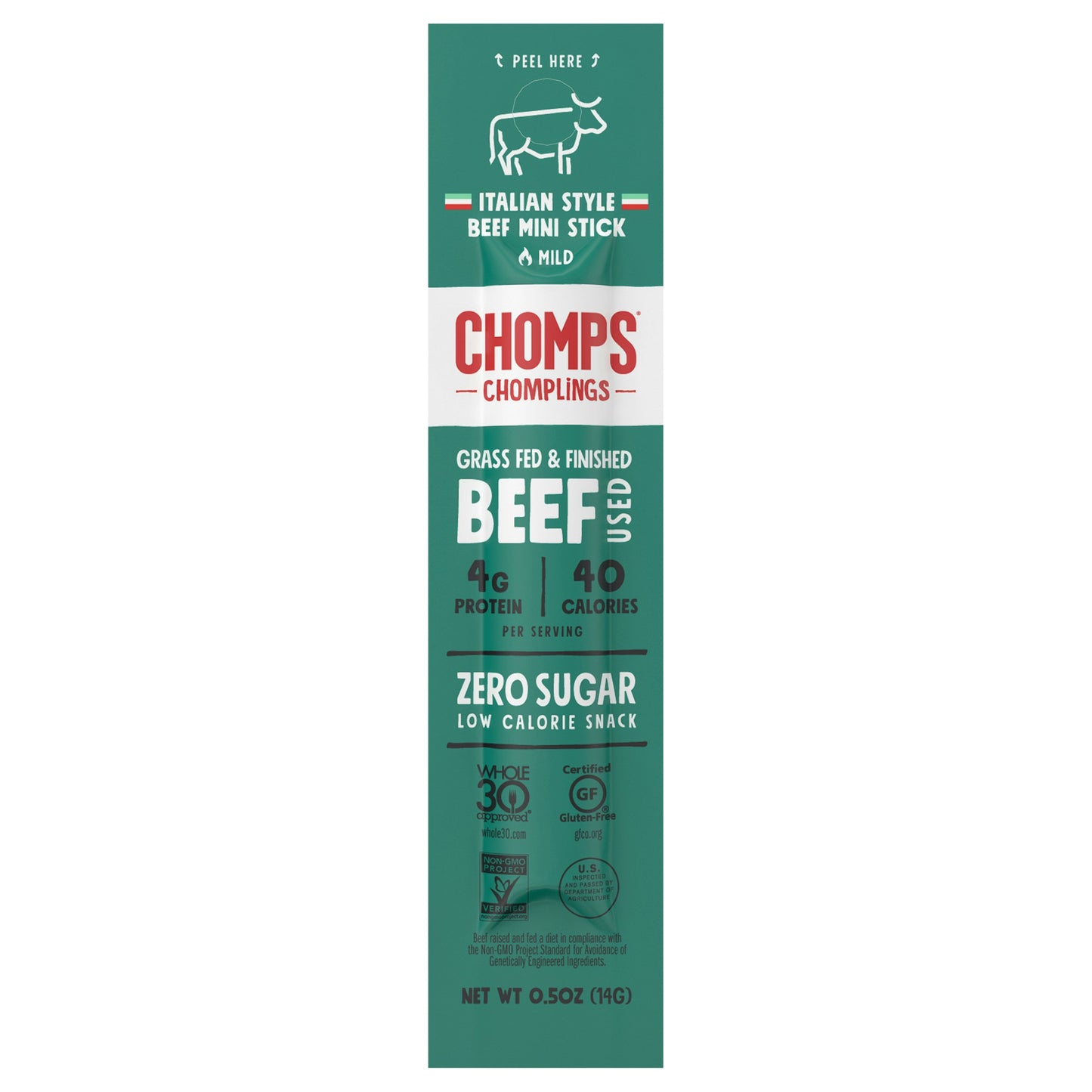 Chomps Beef Stick Italian Style 0.5 Oz Pack of 24