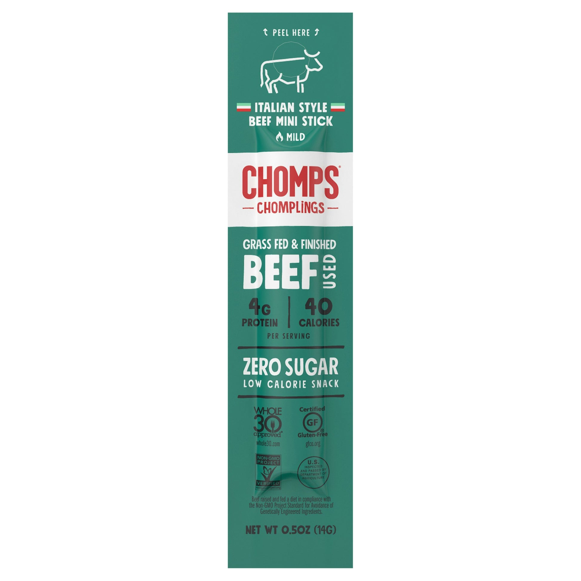 Chomps Beef Stick Italian Style 0.5 Oz Pack of 24