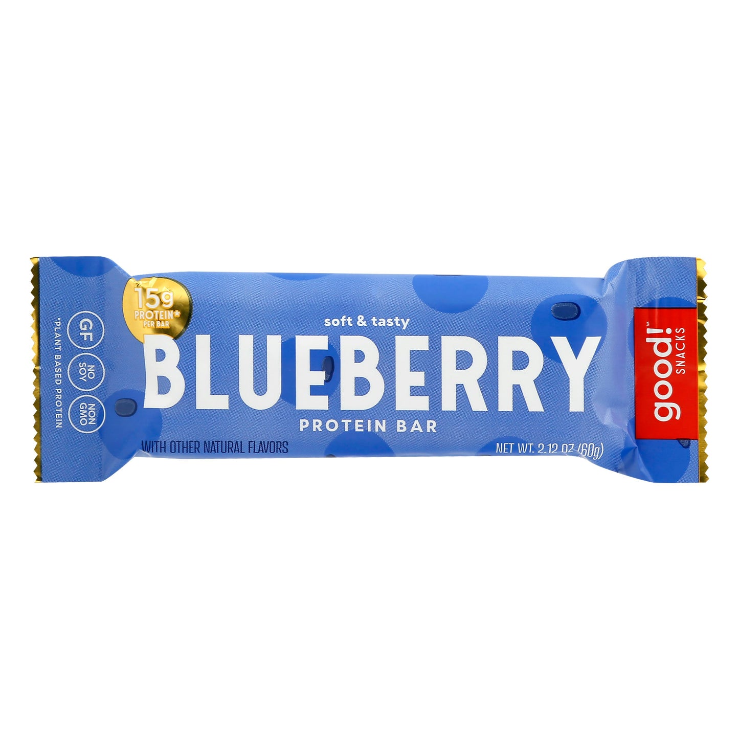 Good Snacks Bar Blueberry 2.12 Oz Pack of 12