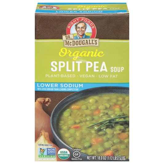 Dr Mcdougalls Soup Low Sodium Split Pea 17.6 Oz Pack of 6